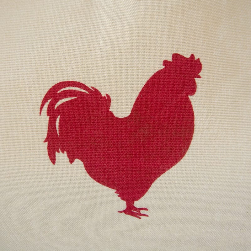 Design Imports Red Rooster Ruffle Kitchen Apron