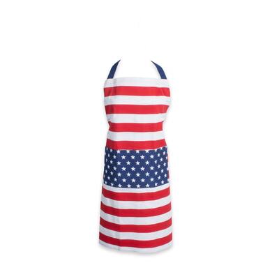 Design Imports Chino Flag Print Chef Kitchen Apron