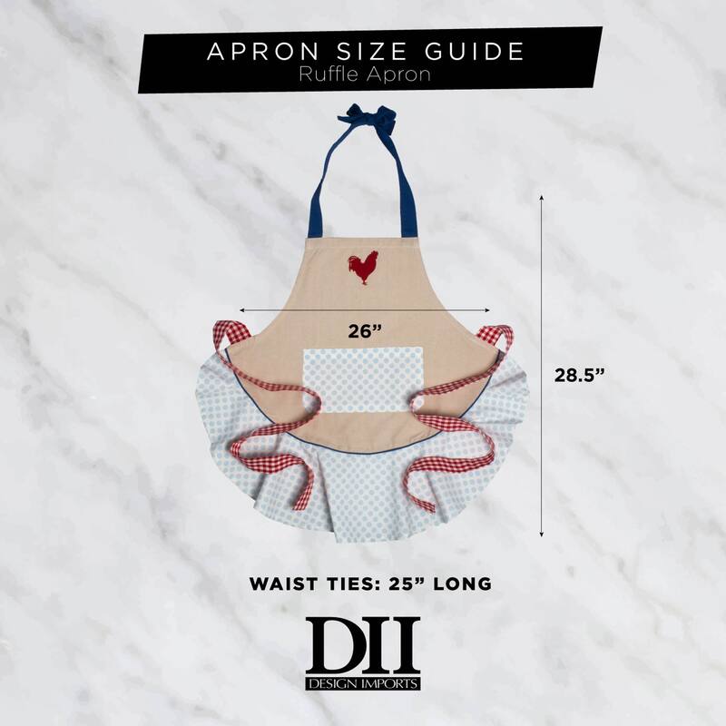 Design Imports Chino Flag Print Chef Kitchen Apron