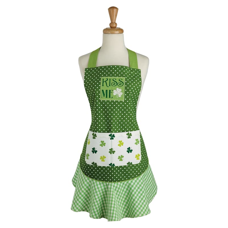Design Imports "Kiss Me" Ruffle Kitchen Apron