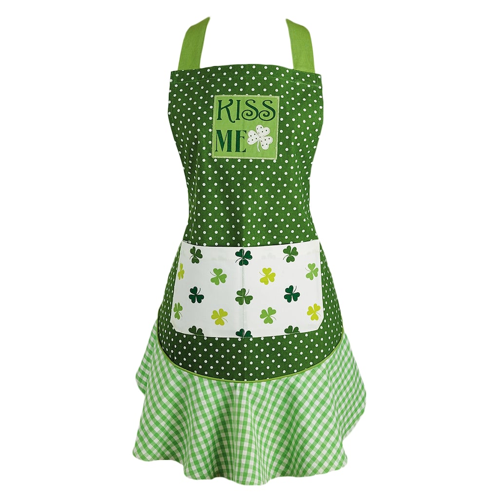 Design Imports "Kiss Me" Ruffle Kitchen Apron