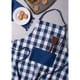 preview thumbnail 5 of 14, Design Imports Heavyweight Check Fringed Chef Kitchen Apron