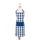 preview thumbnail 1 of 14, Design Imports Heavyweight Check Fringed Chef Kitchen Apron