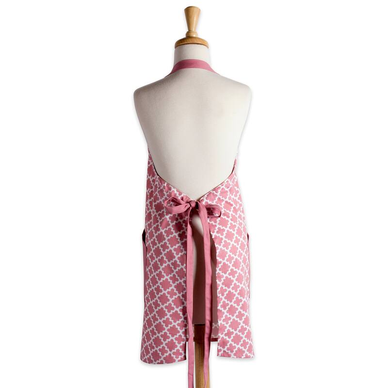 Design Imports Lattice Print 2-Pocket Kitchen Apron