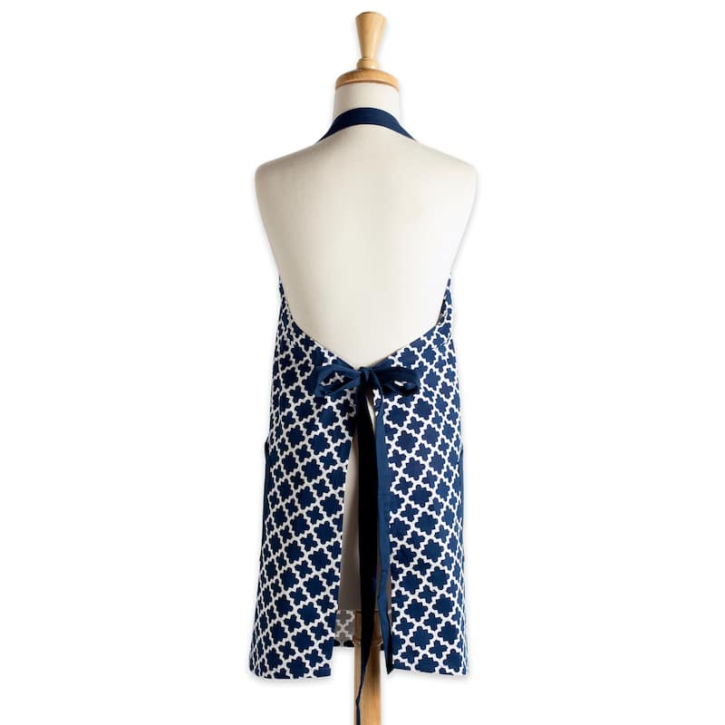 Design Imports Lattice Print 2-Pocket Kitchen Apron