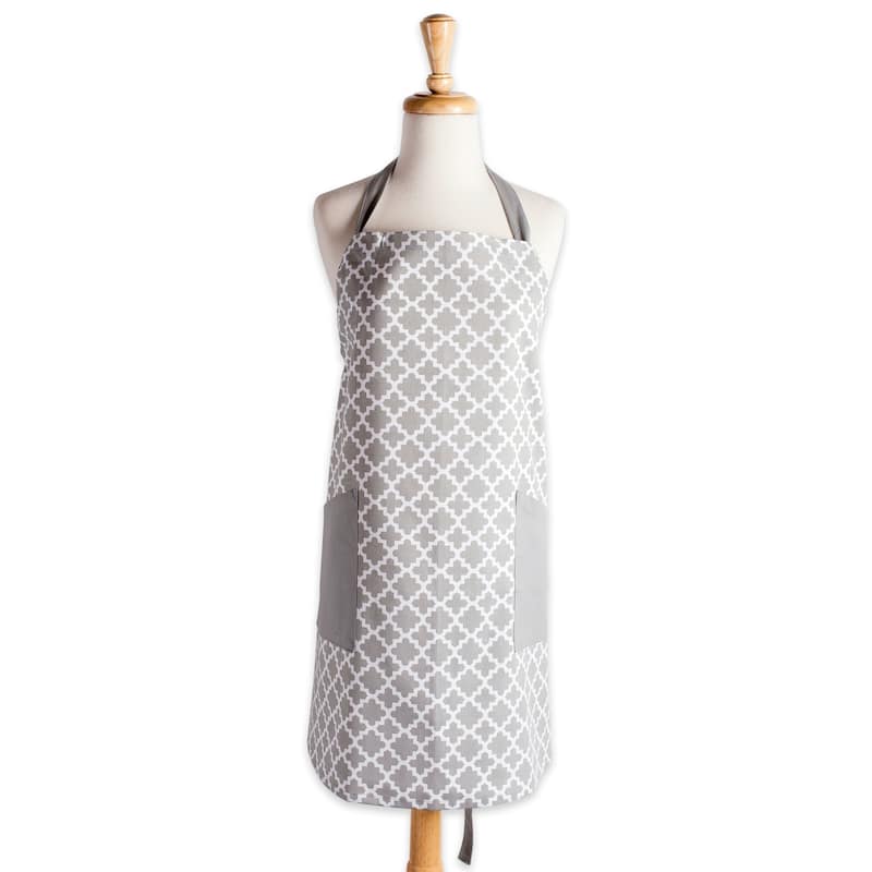 Design Imports Lattice Print 2-Pocket Kitchen Apron