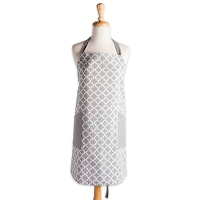 Design Imports Lattice Print 2-Pocket Kitchen Apron