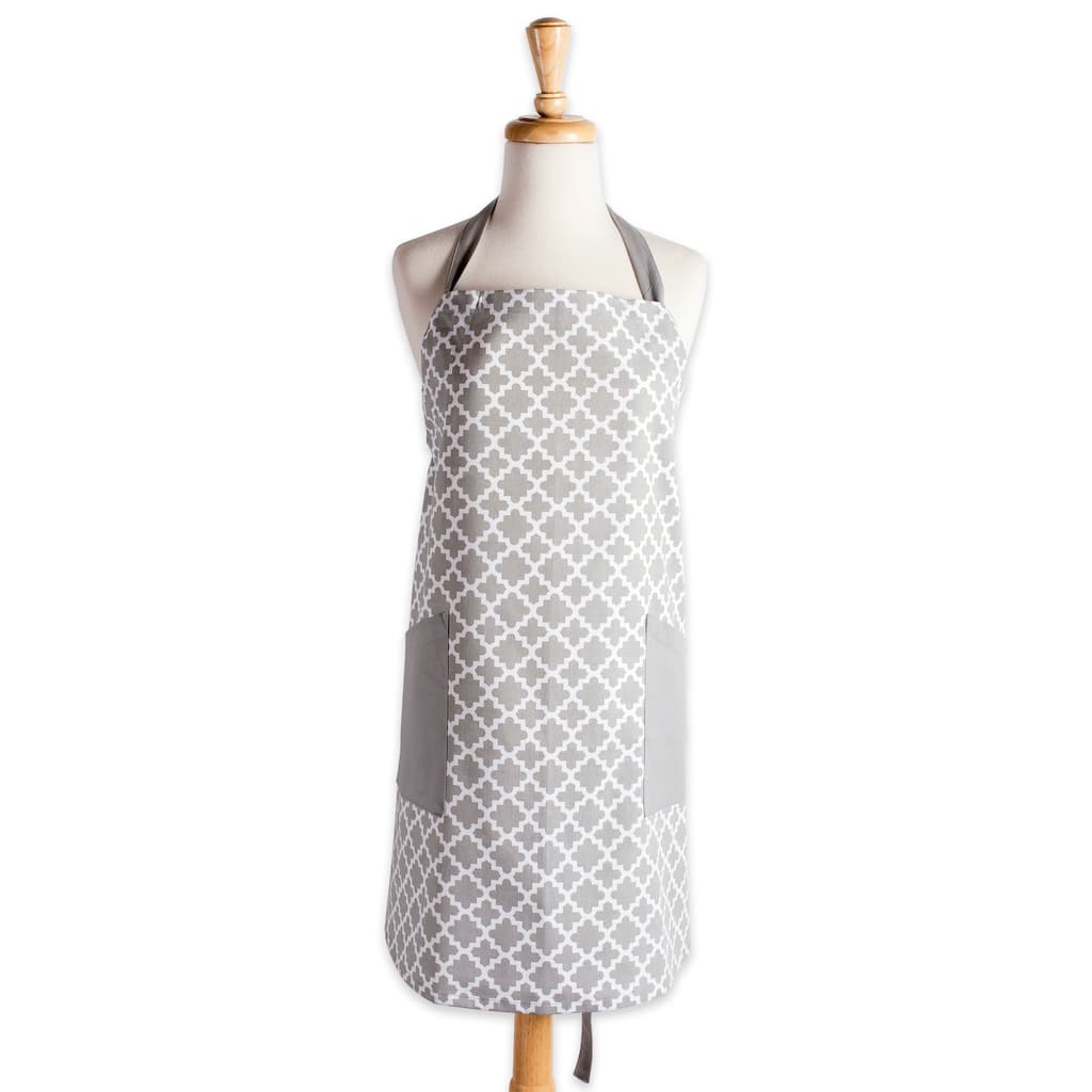 Design Imports Lattice Print 2-Pocket Kitchen Apron