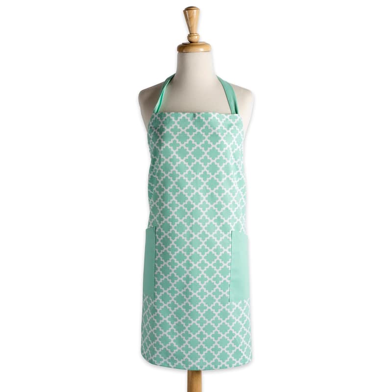 Design Imports Lattice Print 2-Pocket Kitchen Apron