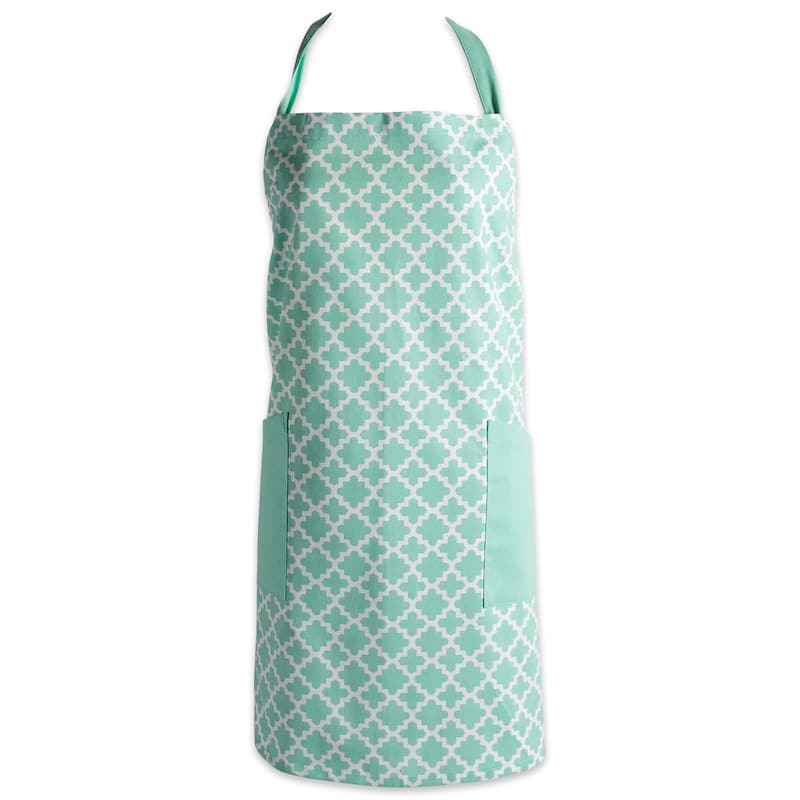 Design Imports Lattice Print 2-Pocket Kitchen Apron