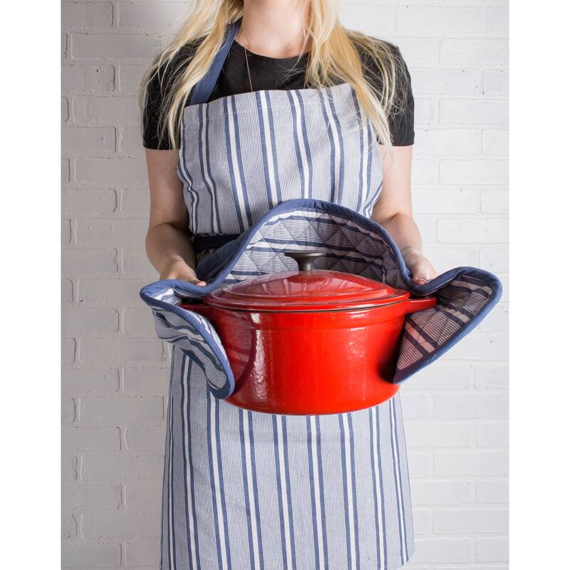Design Imports Stripe Chef Kitchen Apron