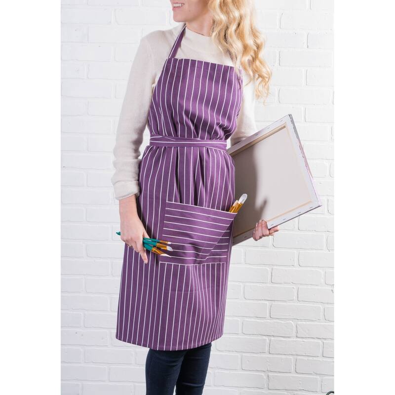 Design Imports Stripe Chef Kitchen Apron