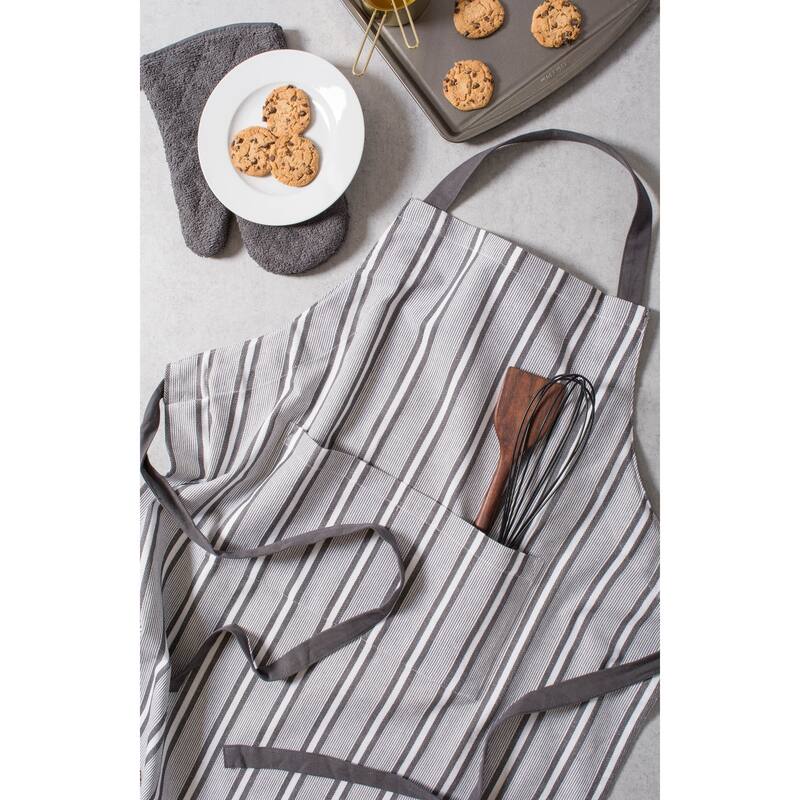 Design Imports Stripe Chef Kitchen Apron