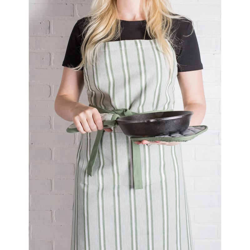 Design Imports Stripe Chef Kitchen Apron