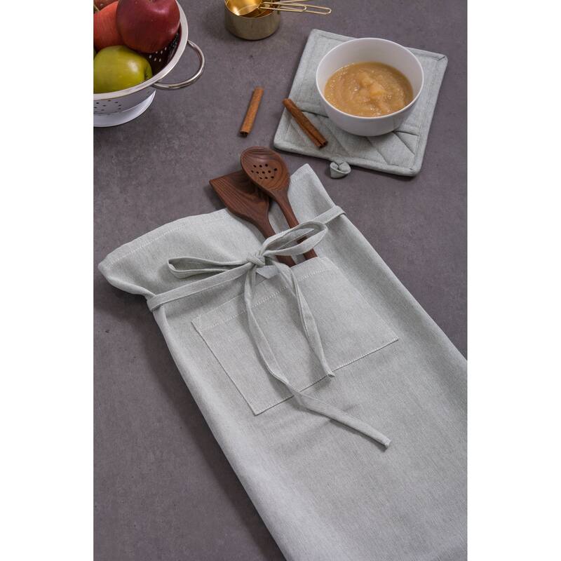 Design Imports Solid Cambray Bistro Kitchen Apron