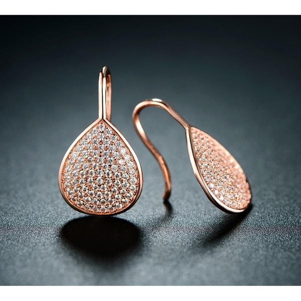 rose gold zirconia earrings