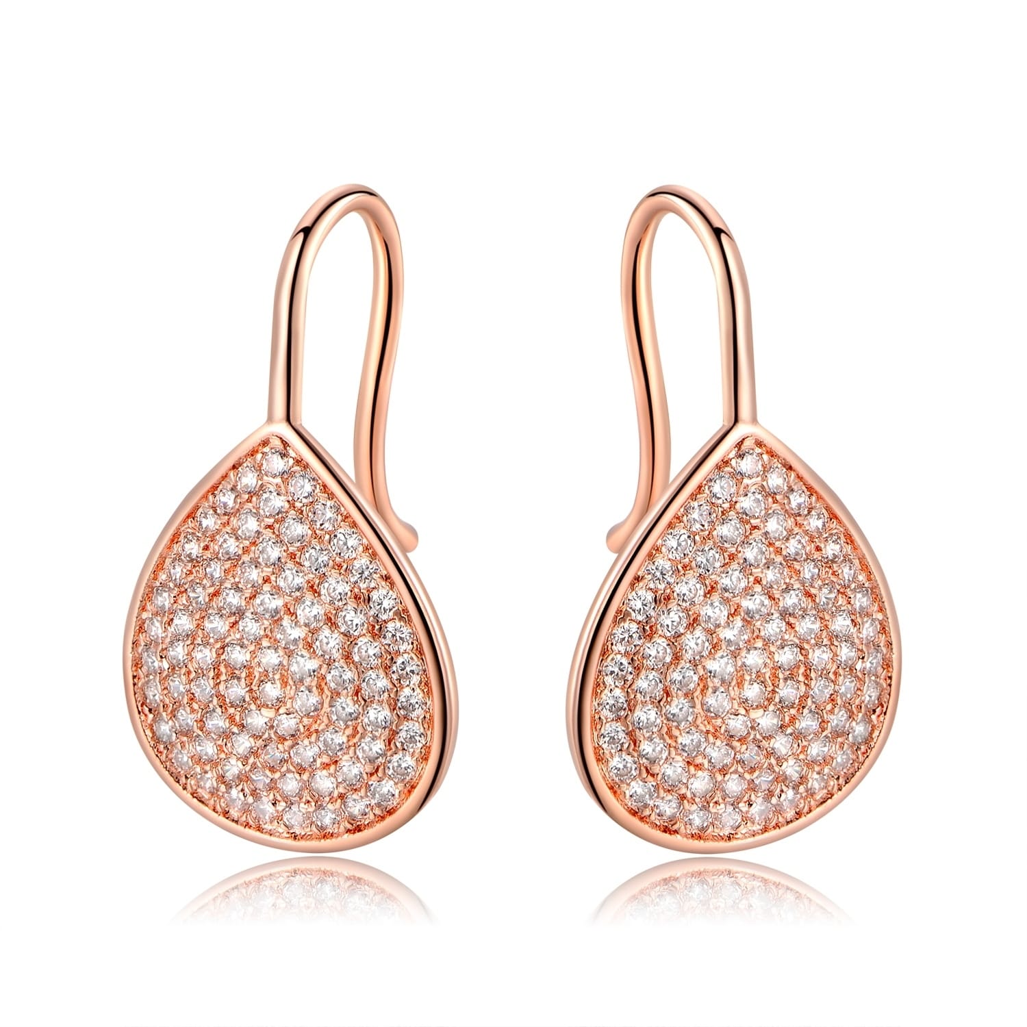 rose gold zirconia earrings