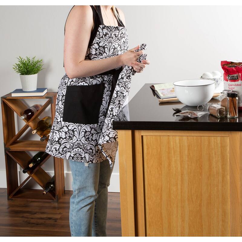 Design Imports Damask Kitchen Apron