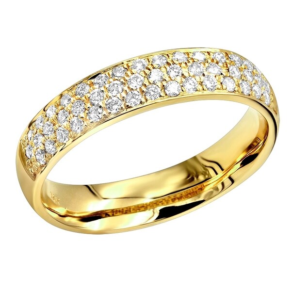 Dazzlingrock Collection 0.20 Carat 14k Round Red Diamond Ladies Bridal Anniversary Stackable Band 1/5 CT ctw White Gold