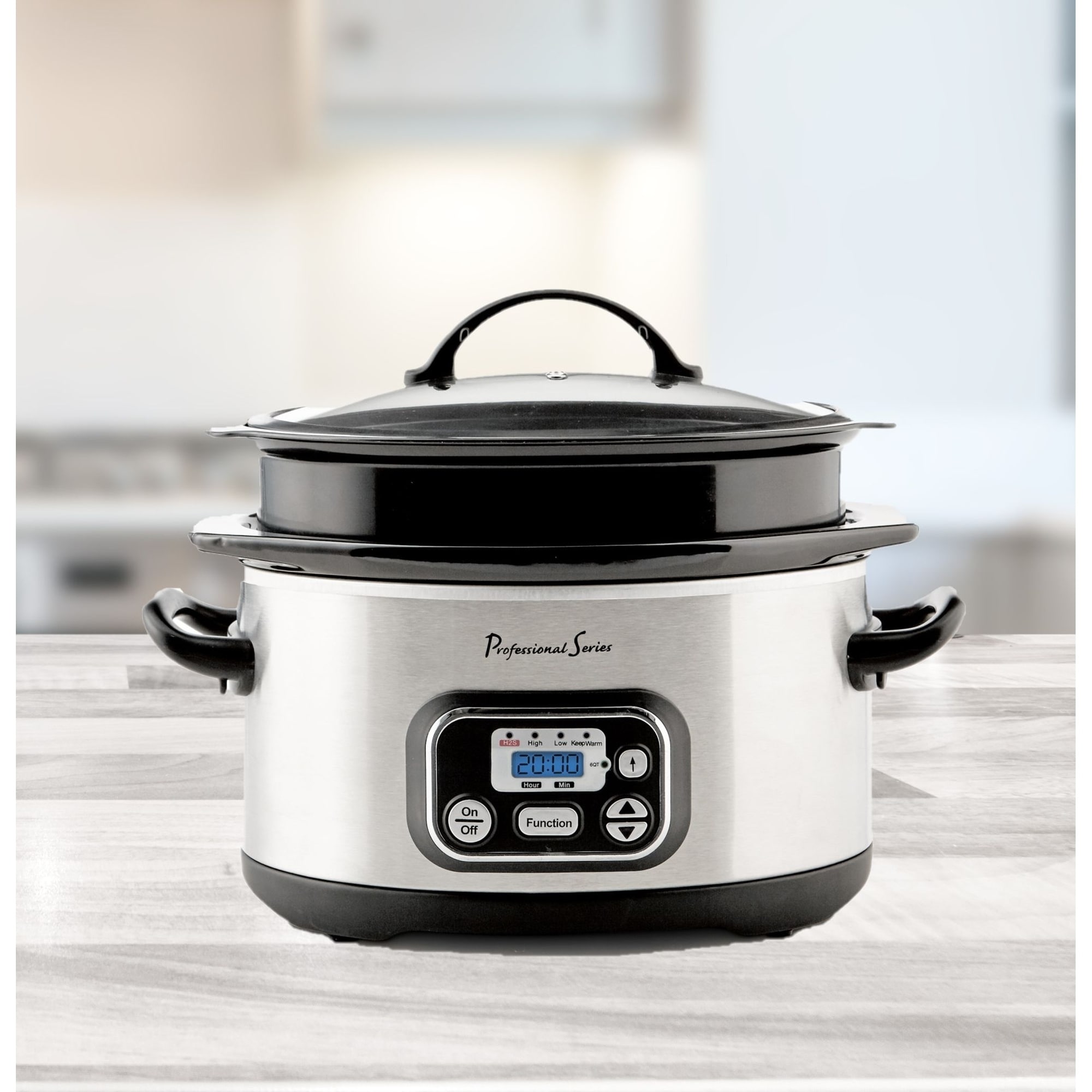 Continental Electric 4-Quart Round Slow Cooker 