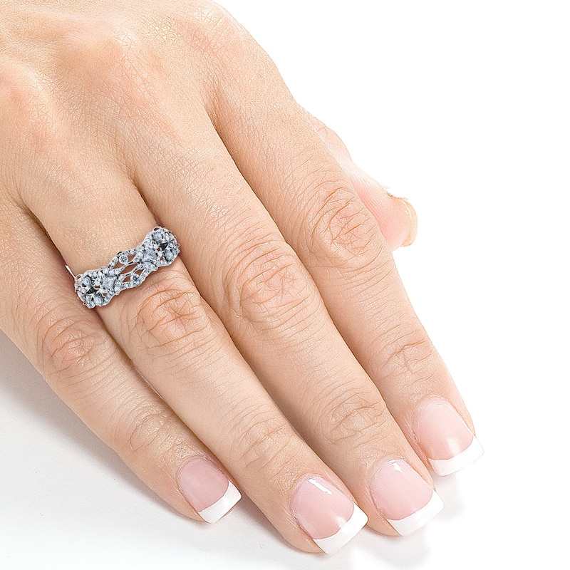 Annello by Kobelli 10k White Gold 2/3ct TDW Diamond Fashion Band