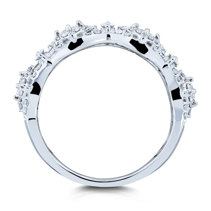 Annello by Kobelli 10k White Gold 2/3ct TDW Diamond Fashion Band