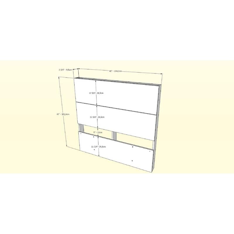 Nexera Celebri-T Platform Bed with Headboard, White and Walnut