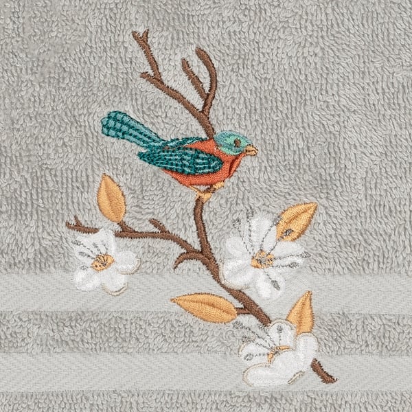 Authentic Hotel and Spa Turkish Cotton Blue Bird Embroidered Light