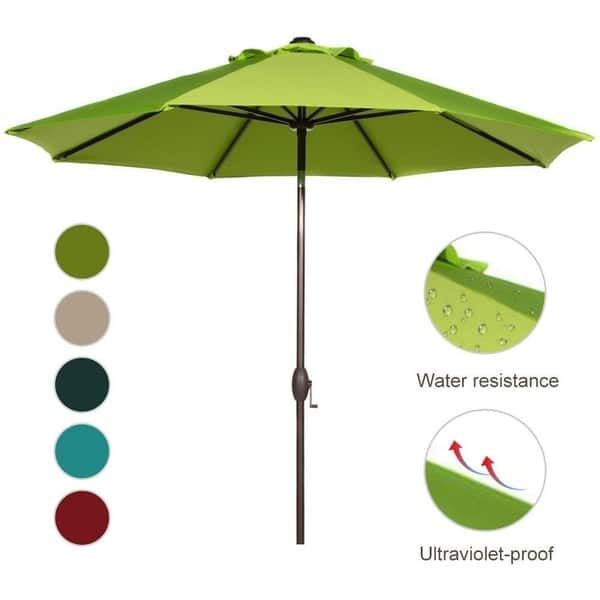 Shop Angoon 9 Foot Green Sunbrella Patio Market Umbrella By Havenside Home Overstock 22545988