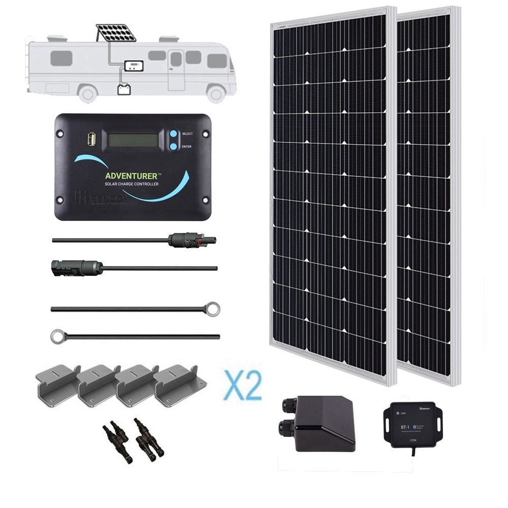 200W Solar Panel Kit 12V to 220V Battery Charger RV Travel Trailer Camper Van