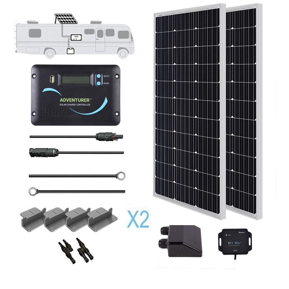 Renogy 200w 12v Mono Solar Panel Rv Kit 200 Watt Motorhome Van Battery Charger