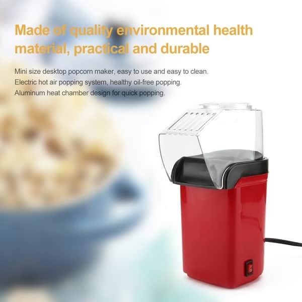 Hot Air Popper,Electric Popcorn Maker Machine With 1200W,Healthy