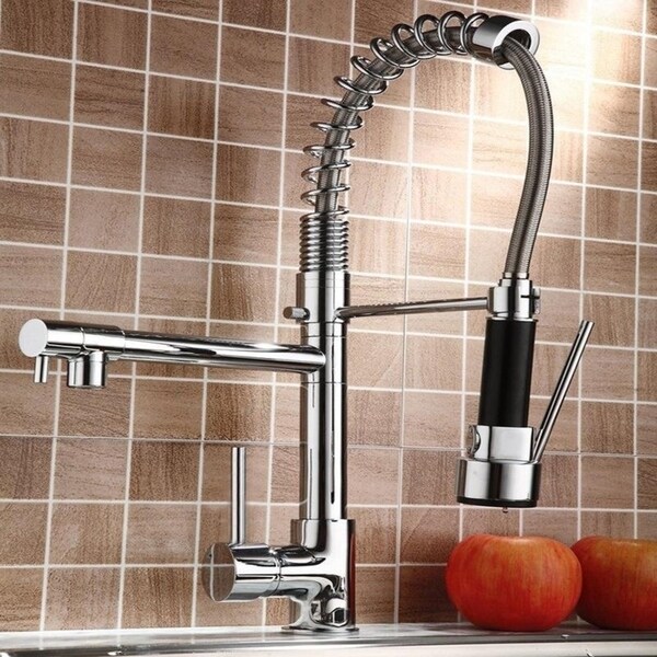Pull Down Stainless 1 Handle2 Function Spray Swivel Kitchen Faucet