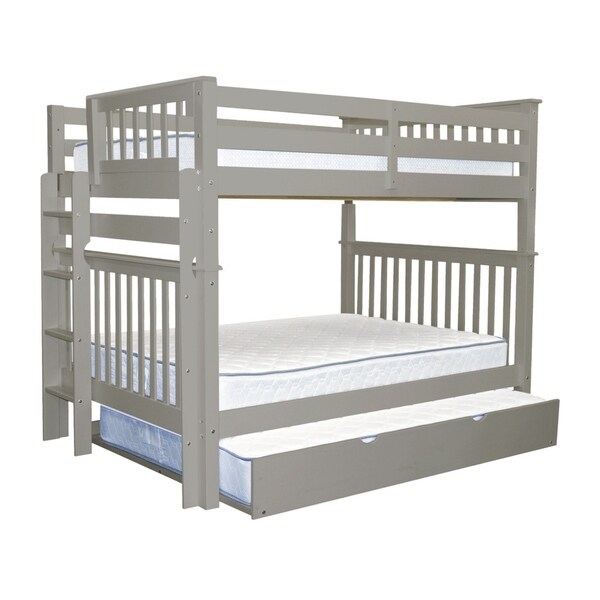 Shop Bedz King Grey Pine Full-over-full Mission-style Bunk Beds with ...