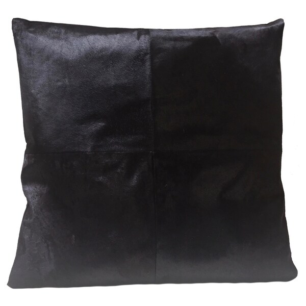 black cow hide pillow