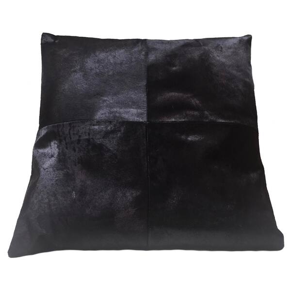 Shop Black Cow Hide Euro Pillow Ebony Euro Pillow Size Free