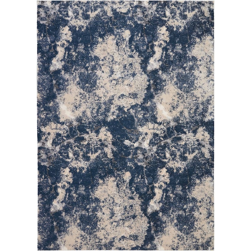Nourison Accent Decor/Xmas Accent Rug - 9'3" x 12'9" - Beige/Blue - Rectangle