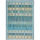 preview thumbnail 6 of 27, Nourison Madera Light Orange Aztec Area Rug 5' x 7' - Blue - Rectangle