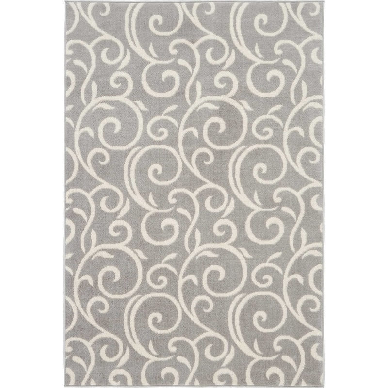 Nourison Grafix Farmhouse Country Scroll Transitional Area Rug