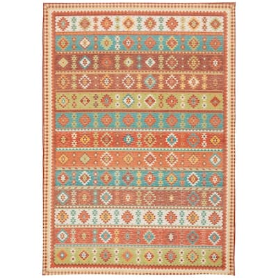 Nourison Madera Light Orange Aztec Area Rug