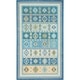 preview thumbnail 11 of 27, Nourison Madera Light Orange Aztec Area Rug 2' 3" x 3' 9" - Blue - Rectangle