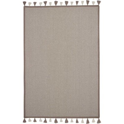 Nourison Otto Solid Tassel Area Rug