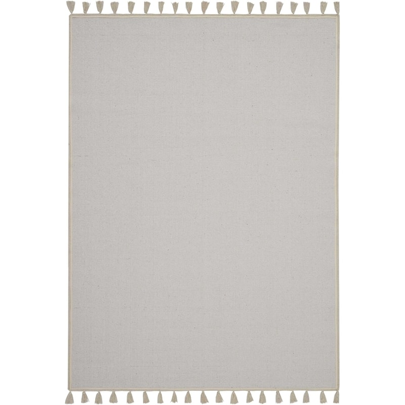 Nourison Otto Solid Tassel Area Rug - 5' x 7'6" - Ivory - Rectangle