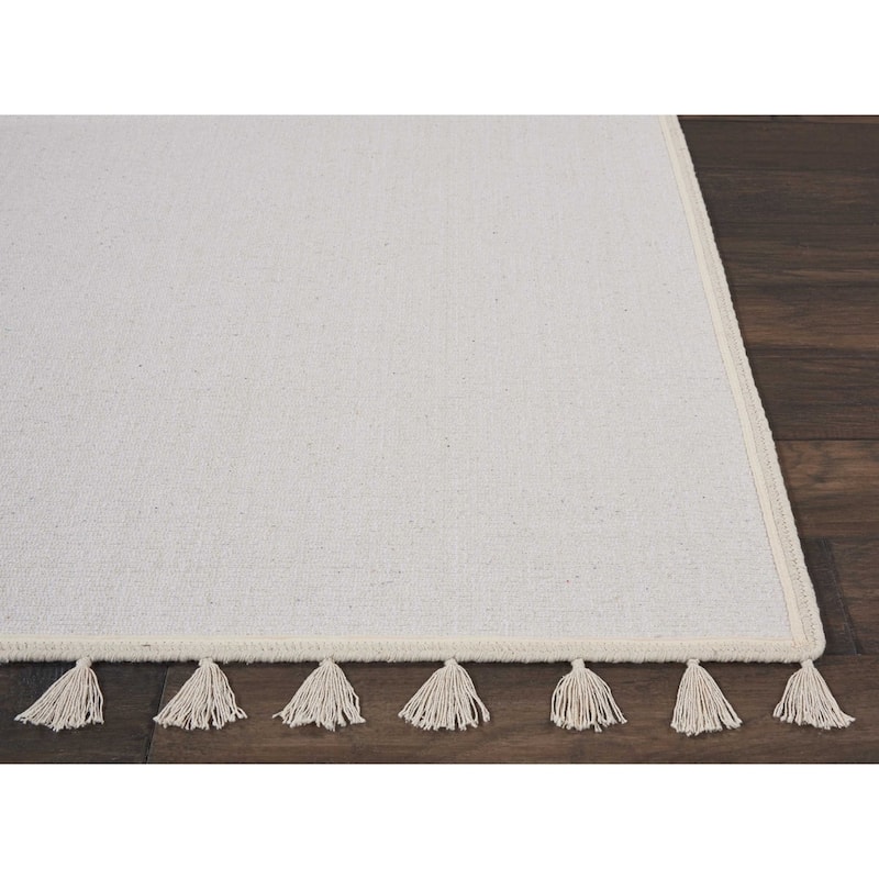 Nourison Otto Solid Tassel Area Rug