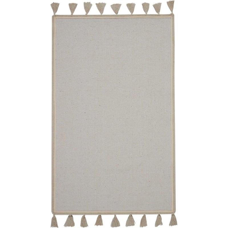 Nourison Otto Solid Tassel Area Rug