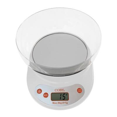 Coby Digital Kitchen Scale with Bowl