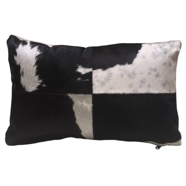Black & White Rectangular Cowhide Pillow FRIDA Bed Bath & Beyond 22561506