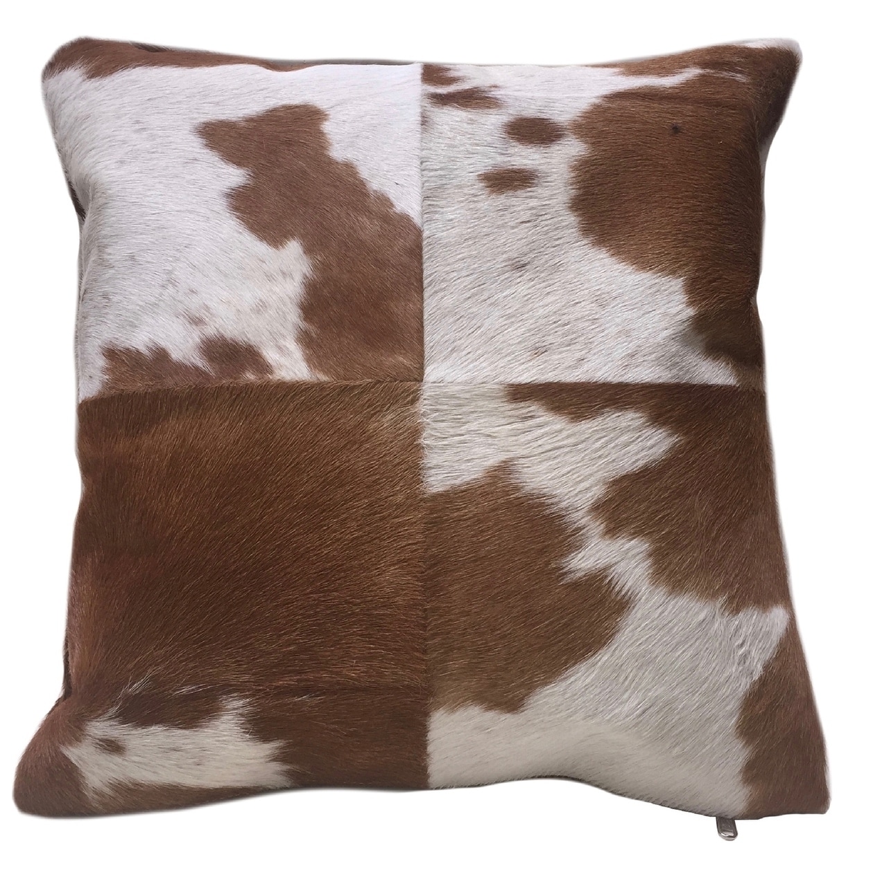 Shop Brown White Cowhide Pillow Heifer Double Sided Leather