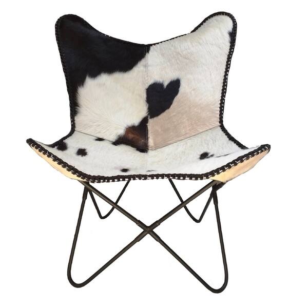Shop Butterfly Chair Lord In Black White Cowhide On Sale