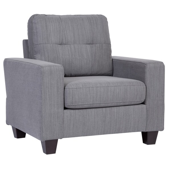 Shop Sitswell Landon Tufted Chair Light Gray 38 5 L X 33